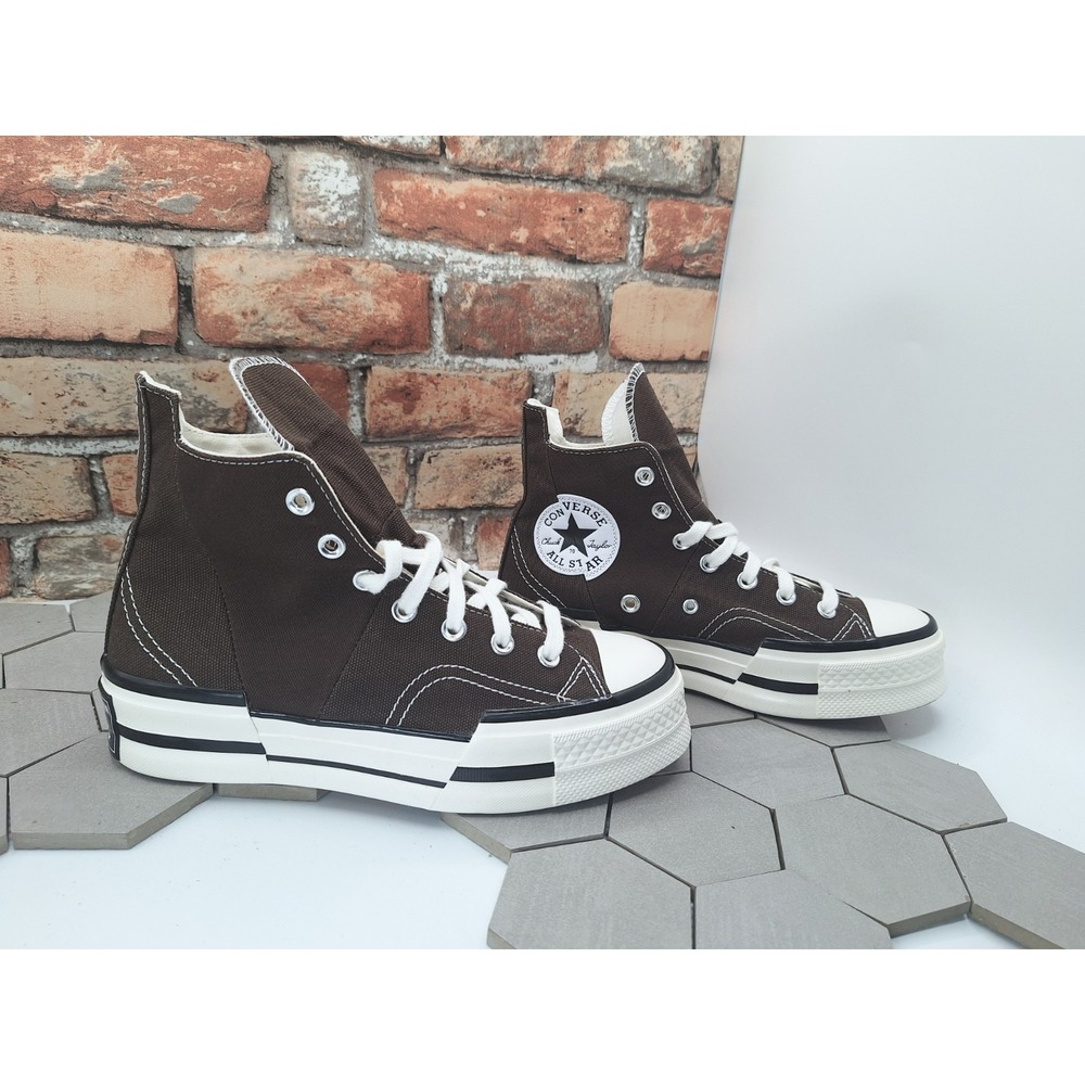 Converse Chuck 70 Plus Hi Fresh Brew Dark Brown Platform Sneakers Women 7.5 2024